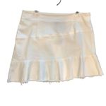 AQUA White A-Line Skirt With Side Zipper. Size M/L BRAND NEW Photo 0