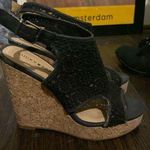 Lucky Brand  Black Wedge Sandals Photo 0