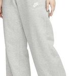 Nike Sportswear Club Fleece Wide Leg High Waisted Jogger Sweatpants Gray NSW L Photo 0