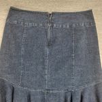VTG Powerline Denim Skirt Size 8 Blue Dark Wash Flounce Flared Mermaid Rodeo Photo 3