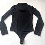 EXPRESS body contour long sleeve high neck bodysuit cutout size small black Photo 0