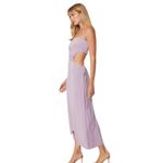 MISA Los Angeles Misa Eleven Knit Jersey Strapless Cut Out Midi Dress Lavender Size L NWT Photo 3