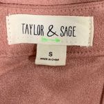 Taylor & Sage  Suede Feel Mauve Laser Cut Tank Size Small Photo 6