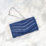 NWT D'MARGEAUX New York Evening Mirror Bag Clutch Blue Photo 5