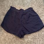 Young Fabulous and Broke  linen navy high waisted shorts with ruffle waist Photo 4