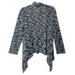 Carol Rose VTG  Lightweight Navy Blue Asymmetric Sweater Cardigan, Large Photo 4