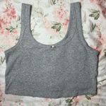 Lottie Moss Pacsun  Ribbed Gray Rosette Detail Crop Dainty Babydoll Tank Size M Photo 1