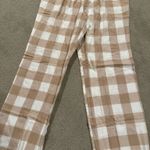Old Navy Brown and White Plaid Flannel  Pants #plaidpants Photo 0
