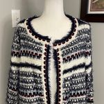 Lane Bryant Womens Plus Size 14/16 Cardigan Eyelash Sweater Fuzzy Striped Fairy Photo 1