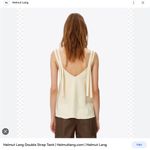 Helmut Lang  Cream Camisole Top Photo 1