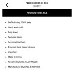 Elliatt Revolve  Red Felice High Neck Midi Dress Size Small Photo 7