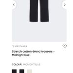 Ecru  Women’s Cotton Blend Stretch Flared Pants Midnight Blue Size 4 Photo 9