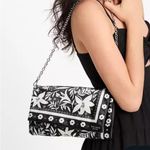 Kate Spade Authentic  Satin/Crystals bandana clutch/Shoulder bag Photo 14