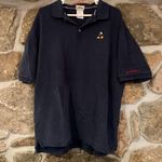 Disney Navy Blue Vintage  Embroidered Graphic Polo Top Photo 0
