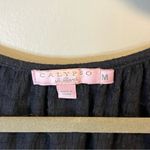 Calypso St. Barth Tank Navy Blue Scoop Neck Tie Front Sleeveless Top Sz M EUC Photo 3