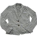 J.Crew Blazer Womens XS Navy White Stripe Maritime Knit Jacket Preppy Nautical Photo 1