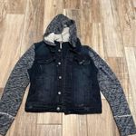 Free People  Mix Media Denim Jacket Photo 2