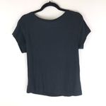 Theory  Womens Top Sequin Embellished Pima Cotton Blend Scoop Neck Black M Photo 1