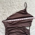 Princess Polly Dress Klara Mini One Shoulder Cut Out Ruched Brown 8 NWT New Photo 10