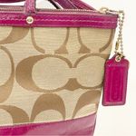 Coach  Women's Signature‎ Brown Purple Patent Chelsea Purse Tote Bag Photo 1