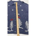Classic Elements Vintage Christmas Cardigan Sweater Sz Large Blue Snowflake Photo 10
