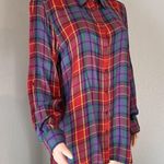 Ralph Lauren black label Plaid Top Shirt Sz L Button Up Collared Long Sleeve Red Size L Photo 4