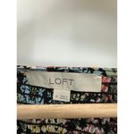 Loft Women Blouse Black Floral Ruffle Sheer Size Medium Dark Feminine Smocked Photo 5