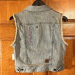 Roxy  Denim Vest/Front Pockets/Embroidered front & Back Size Lg-NWTS Photo 5