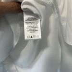 Foxcroft  NYC White Blouse Split Ruffle Non Iron Stretch‎ Cotton Blend Size 10 Photo 3