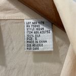 Silk Lore by Beth Terrell 100% Silk Short Sleeve Sheer Top Size Small Cream Tan Photo 2