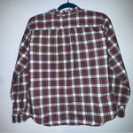 Talbots  RUFFLE TRIM‎ POPOVER CELEBRATE PLAID medium petite red green Photo 1