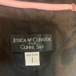 Gunne Sax Jessica McClintock For  Short Party Dress Size 1 Black Pink Bow Y2K Photo 5