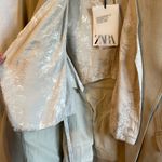 ZARA NWT Limited Edition Layered Business Casual Cotton Linen Blazer Photo 4