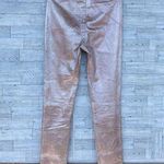 2 Love Tony Cohen Real Leather rose gold pull up pants size 4 Pink Photo 5