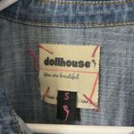 Dollhouse  Blue Button Down Denim Shirt(Size Small) Photo 5