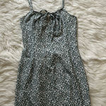 Floral Spaghetti Strap Green Dress Photo 0