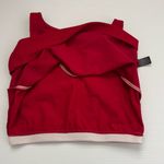 Beach Riot  Active Ribbed Crop Top In Ruby Size Large Photo 5