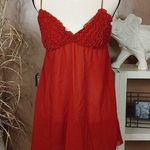 Rampage  Size Large Red Stretchy Lingerie Tope Frilly Sexy Cute Sheer Honeymoon Photo 0