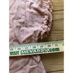 Umgee Linen Blend Top Size S Mauve Tan Flowing Short Slv Raw Frayed Hem Boho Photo 4