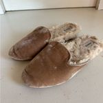 Birdies  The Phoebe tan velvet faux fur mules size 6.5 Photo 1