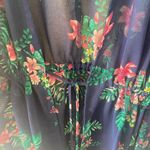 Francesca blue floral top shirt blouse swimsuit coverup Photo 7