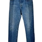 Levi's 501 Two-Tone Denim Straight Leg Button Fly Jeans 27x30 Raw Hem Rigid Photo 0