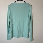 Athleta  Uptempo Ribbed Henley Top‎ Long Sleeve Seafoam Green Size Large Photo 5