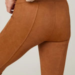 Spanx  Faux Suede Leggings Rich Caramel Tan MSRP $128 NWT Slimming Control Photo 4