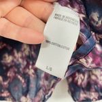 Lucky Brand Navy Blue & Pink Floral Boho Long Sleeve Blouse Womens L Casual Photo 3