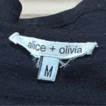 Alice + Olivia  Robin Embellished Short Sleeve Shirt Women’s Medium Photo 2