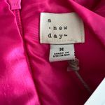 A New Day Women's Shiny Pink Tiered Taffeta Tank Top - Size Medium - NWT Photo 1