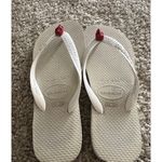 Havaianas Flip flop White With Red Skull Charm Crystal Eyes Eur 37 Photo 3