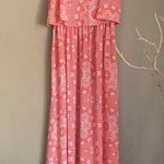 Maison Jules  Coral Orange White Maxi Dress Summer Vacation Resortwear Cruise Photo 5