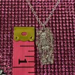 Boutique Skeleton Silver Glitter Coffin Halloween Costume Necklace Creepy Emo goth egirl Photo 8